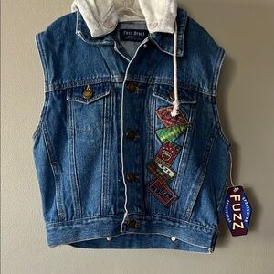 Kids Denim Vest with Hood